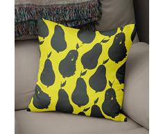 BonaMaison Fundas para CojÃ­nes, Amarillo neÃ³n y Humo Funda de Almohada Silla Oficina Cama Decorativa Moderna DecoraciÃ³n del Hogar HabitaciÃ³n, 43x43 Cm - DiseÃ±ado y Fabricado en TurquÃ­a