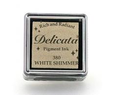 Delicata Almohadilla de Tinta Color Blanco Brillante, acrÃ­lico, Negro, 3Â x 3Â x 3Â cm