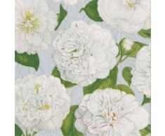 Caspari Entertaining servilleta con Camelia jardÃ­n, Papel, Plata, 16,5Â x 16,5Â x 3Â cm