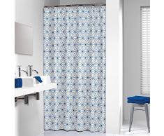 Sealskin Cortina de Ducha Triangles, 180 x 200 cm, PoliÃ©ster, Blanco y Azul
