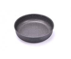 Alluflon Etnea molde para tarta (aluminio antiadherente efecto piedra, Negro, 28 cm