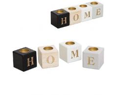 Dcasa 4 Juegos Techo-Candelabros y portavelas DecoraciÃ³n del hogar Unisex Adulto, Color, Ãºnica