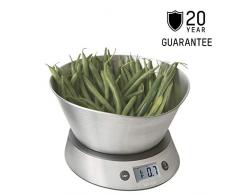 Taylor Pro BÃ¡scula digital de cocina con cuenco en caja de regalo, Acero Inoxidable