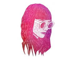 Komar Wandbild Von Grid Pink | Poster, Bild, Wohnzimmer, Schlafzimmer, Dekoration, Kunstdruck | ohne Rahmen | P120B-30x40 fotomural, Blanco, Rosa