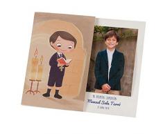 Mopec X8150 Portafoto de Comunión niño pantalón Corto, Pack de 25, Cartulina, Multicolor, Talla única