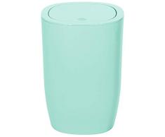 Spirella colección Pure, Papelera Ø19 x 26 cm (5 litros), Poliestireno, Verde