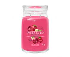 Yankee Candle Signature - Vela perfumada | Vela en tarro grande de frambuesa roja con doble mecha, mezcla de cera de soja de larga duraciÃ³n, para mujeres