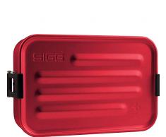 SIGG Metal Box Plus S - Fiambrera (0,8 L, prÃ¡ctica fiambrera de aluminio, con separador), aluminio, rojo, small