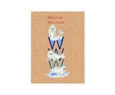 Komar Wandbild Von ABC Animal W | Poster, Bild, Wohnzimmer, Schlafzimmer, Dekoration, Kunstdruck | ohne Rahmen | P036W-40x50 fotomural, carbÃ³n