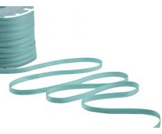 Furlanis - Cinta De Raso De Doble Cara, DecoraciÃ³n de Regalo Cajas Flores Boda Navidad, Tela Italiana - Verde Aguamarina, 6 mm x 25 m