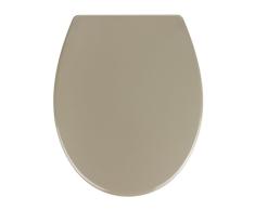 WENKO Tapa de WC Samos taupe - antibacteriano, dispositivo automÃ¡tico de descenso, Duroplast, 37.5 x 44.5 cm, Taupe