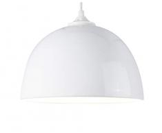 Lussiol 250239 - Lámpara colgante de cerámica, 60 W, color blanco, diámetro 25 x altura 16 cm