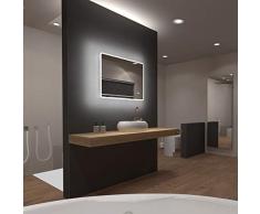 Aurlane Espejo de baÃ±o LED Rectangular autoiluminante, 80 x 70 cm, Ulysse LED 80