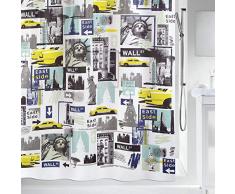 Spirella, Multicolor colecciÃ³n Big Apple, Cortina de Ducha Textil, 100% Polyester, Tela, 180 X 200 X Cm