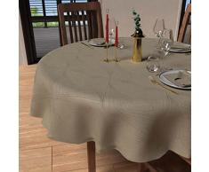 Soleil docre, Mantel Redondo Antimanchas diámetro 180 cm Luxury Champagne