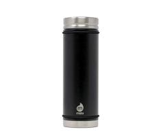 Mizu - Botella de agua V7 | 21 onzas de acero inoxidable de doble pared aislada al vacÃ­o | Boca ancha con tapa en V a prueba de fugas | Varios colores | Sin BPA, negro