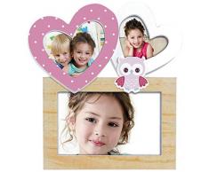 ZEP HP997 - Portafotos mÃºltiple infantil, 21,0 x 24,5 x 3,0 cm, color rosa