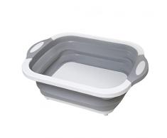 EUROXANTY Tabla 3 en 1 plegable | Tabla de cortar | Escurridor con drenaje | Cesta para alimentos | MultifunciÃ³n | 14 x 40 x 30 cm | 3 posiciones |