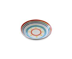 Zafferano Serie Circus - Plato hondo de cerÃ¡mica, decorado a mano, fabricado en Italia, lavable en lavavajillas y resistente en microondas, diÃ¡metro 22 cm, 6 unidades, multicolor