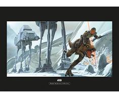 Komar Wandbild Von Star Wars Classic RMQ Hoth Battle Ground | Kinderzimmer, Jugendzimmer, Dekoration, Kunstdruck | ohne Rahmen | WB142-70x50 fotomural, carbÃ³n