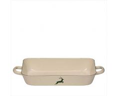 Riess 0046-072 Country Hirsch Greenrectangular - Bandeja para hornear (diÃ¡metro 33 cm), color blanco