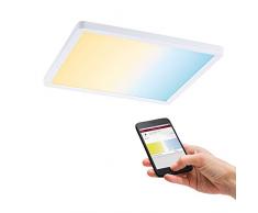 Paulmann Panel LED empotrable 93048 Areo VariFit IP44 Tunable White ZigBee 230 x 230 mm Cuadrado Incl. 1 lámpara de Techo de 18 W, Color Blanco, de plástico
