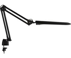 Aluminor Cosmix e n lÃ¡mpara de escritorio LED sobre tornillo de banco, Metal, integrado, 8Â W, Negro