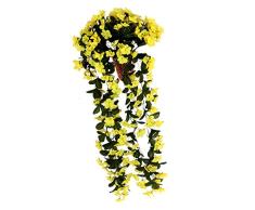 Cutefly Colgando Flores Artificiales Guirnalda Guirnalda Decoración De Boda - Amarillo