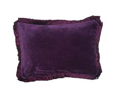 Ragged Rose Ribbon - Cojín (Terciopelo, 35 x 50 cm), Color Morado