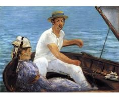 Legendarte Cuadro Lienzo, ImpresiÃ³n Digital - En Barco En Argenteuil Ãdouard Manet, cm. 60x80 - DecoraciÃ³n Pared