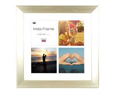 Inov8 16 x 40,64 cm Insta-Frame Marco para Instagram 4/de estampado a cuadros de fotos con paspartú blanco y blanco con borde, diseño de vasos de champán