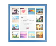 Inov8 16 x 40,64 cm Insta-Frame Marco para Instagram 13/de estampado a cuadros de fotos con paspartú blanco y negro con borde, 2 unidades, azul