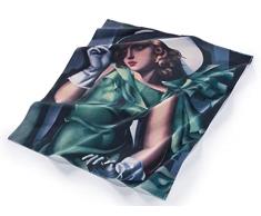 Musearta BT-TL-LG-V424366 - Toalla de Playa Unisex con diseÃ±o de Young Lady con Guantes del Artista Tamara de Lempicka de algodÃ³n en el tamaÃ±o 120 x 150 cm