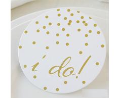 Mopec A1721 Posavasos I do, 10 cm, Set 12 Piezas, CartÃ³n