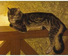 Legendarte Théophile Alexandre Steinlen Gato de Verano en Balaustrada Impresión Digital sobre Lienzo, cm. 80x100