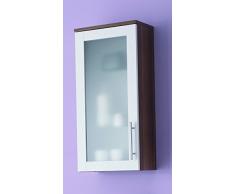 Simply Elan Armario Superior, Cuerpo aglomerado, Ciruelo/Color Blanco, 22,2Â x 35,2Â x 72Â cm