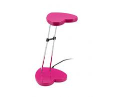 Mathias 3481163 Shape - Lámpara de escritorio, plástico, 13 x 41 cm, diseño de corazón, color rosa