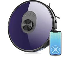 CGZZ Aspirador con navegación láser mapeada Slam, aspiración 2700pa, Control de Aplicaciones, Carga automática con Robot Aspirador Compatible con Alexa y Google