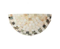 Sulion Aplique con Diseño de Mosaico E27, Cristal, 25 x 9 x 13 cm