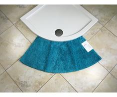 Cazsplash Luxus Quadrant - Alfombrilla de Ducha Curvada (tamaño pequeño), Microfibra, Azul Verdoso, Medium