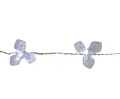 Star LED cadena de luz Casablanca, 8 piezas gefrostete Flores, 8 Daylight LED con transformador 1,8 m, cable transparente, cartón coloreado 458 – 51