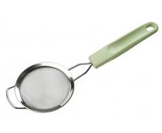 Fackelmann Ecolution Colador de Acero Inoxidable, Mango ErgonÃ³mico fabricado con Materiales Sostenibles, utensilios de cocina, Verde Menta, 9x27 cm, 1 ud.
