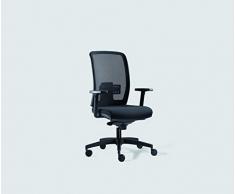 BISLEY Cometa Silla giratoria de Oficina, Negro, individuell anpassbar