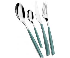 Bugatti Glamour Celadon Verde cubertería de Acero Inoxidable 24 Teilig