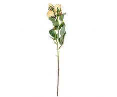 Aufora - Ramo de Rosas Artificiales (43 cm, 46 Unidades), Color Amarillo y Naranja