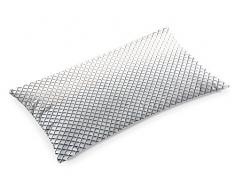 Aboh Almohada Personalizable Viscoelástica, Microfibra, Blanca/Azul, 105 x 35 x 14 cm