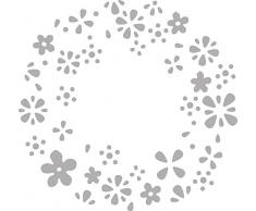 Rayher 50147000 - Plantilla para troquelar (7,5 cm de diÃ¡metro), diseÃ±o de corona de flores negativa