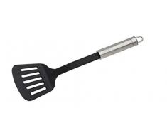 FACKELMANN 44308 EspÃ¡tula plana 33 cm OVALGRIFF, prÃ¡ctica espÃ¡tula de plÃ¡stico con mango ergonÃ³mico de acero inoxidable, utensilio de cocina (color: plata/negro), cantidad: 1 pieza