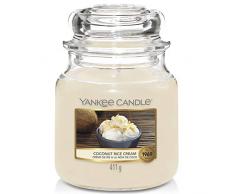 YANKEE CANDLE Vela, Cera, Crema de arroz de Coco, Medium Jar Candle