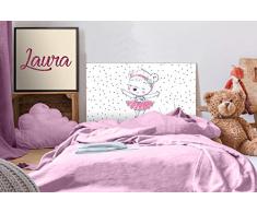 Oedim - Cabecero Cama PVC Infantil Osita Bailarina 200x60cm | Disponible en Varias Medidas | Cabecero Ligero, Elegante, Resistente y Económico